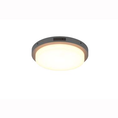 Plafonnier LED, métal, anthracite, capteur, H 5,7 cm