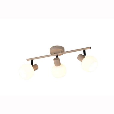 Lampada da soffitto, metallo, beige caldo, E14, 3 luci, L 45 cm