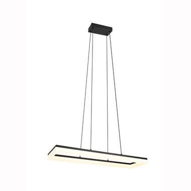 LED, Pendelleuchte, schwarz, SMD, 27W, warmweiß, B 70 cm
