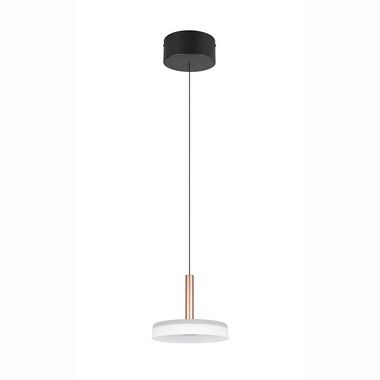 Plafoniera LED, metallo, caffè, interruttore dimmer, H 200 cm