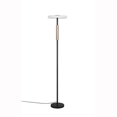 Lampada da terra a LED, metallo, caffè, funzione memory, H 160 cm
