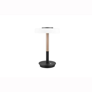 Lampa stołowa LED, metalowa, kawowa, z funkcją pamięci, wys. 35 cm