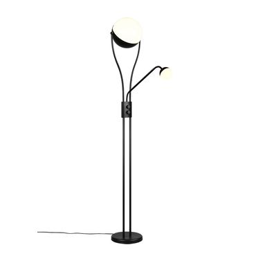 LED floor lamp, metal, black, dimmable, flexible, H 180 cm