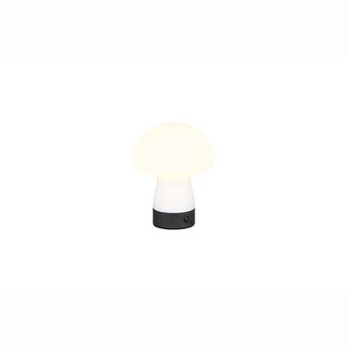 Lampe de table LED, métal, noir, variateur tactile, batterie, H 18 cm
