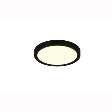 LED plafondlamp, metaal, mat zwart, schakeldimmer, D 23 cm