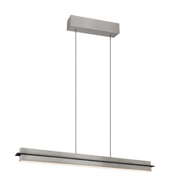 LED Hängeleuchte, CCT, nickel matt, Touch, dimmbar, H 150 cm
