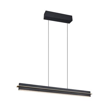 Suspension LED, CCT, noir or, tactile, dimmable, H 150 cm