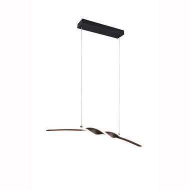 LED Hängeleuchte, Metall, schwarz, höhenverstellbar, H 150cm