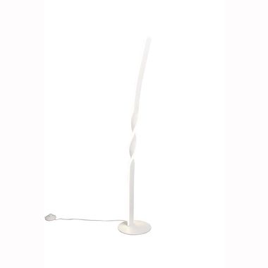 LED Stehlampe, Metall, weiß matt, Fußschalter, H 110 cm