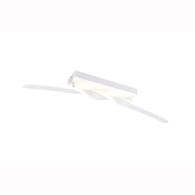 Plafoniera LED, bianca, a forma di onda, da parete, L 79 cm