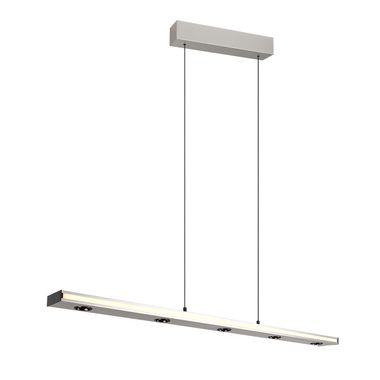 LED Hängeleuchte, Nickel matt, up and down, H 200 cm