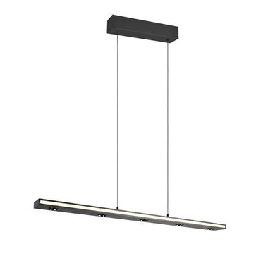 LED Pendelleuchte, schwarz matt, dimmbar, up and down, H 200 cm