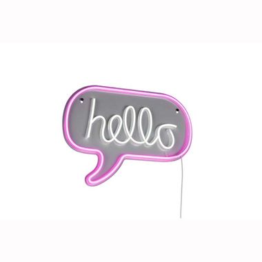 Applique LED, acrylique, transparente, bulle de dialogue, L 43 cm