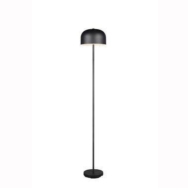 LED floor lamp, touch dimmer, battery, USB, black, H 147 cm