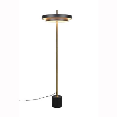 Lampa stojąca LED, czarno-złota, ściemniacz dotykowy, CCT, wys. 138 cm