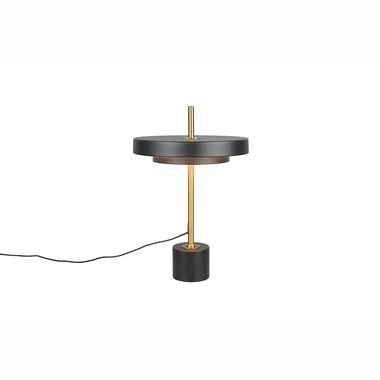 LED Tischleuchte, Schwarz-Gold, Touchdimmer, H 45,5 cm