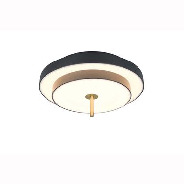 LED Deckenleuchte, Schwarz-Gold, Switch Dimmer, D 40 cm