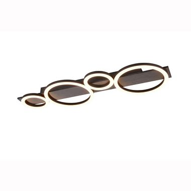 Lampa sufitowa LED, metalowa, w kolorze aluminium, ciepła biel, dł. 72 cm