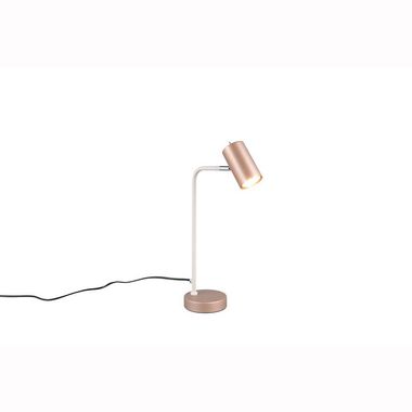 Lampada da tavolo, metallo, caffè, spot mobile, H 45 cm