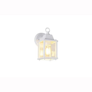 Outdoor wall light, lantern, aluminum, white, H 22.5 cm