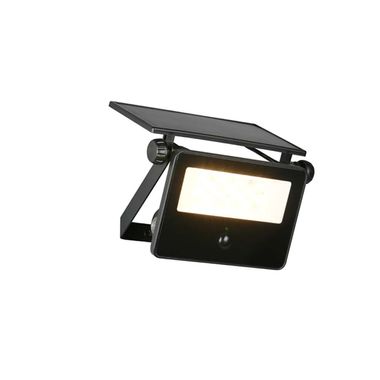 LED Solar Wandleuchte, schwarz, Bewegungsmelder, B 14,5 cm