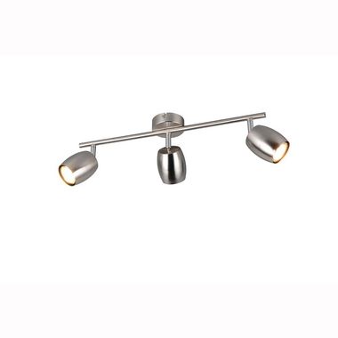 Ceiling light, metal, silver, GU10, 3-bulb, W 47.5 cm