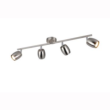 Lampa sufitowa, metalowa, srebrna, GU10, 4-punktowa, szer. 70,5 cm