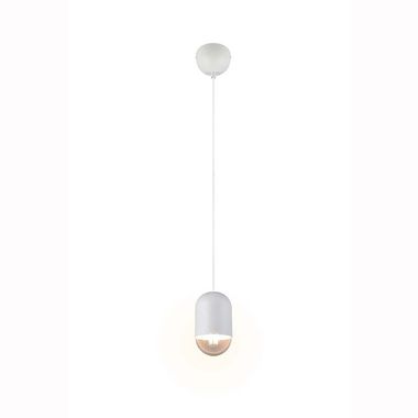 Hanglamp, wit, in hoogte verstelbaar, H 150 cm