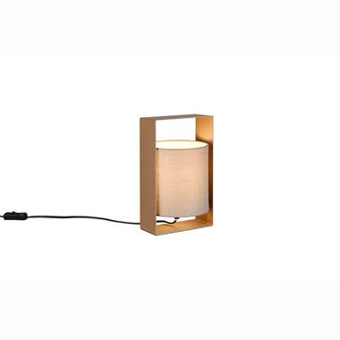 Lampada da tavolo, caffè, E27, paralume in tessuto, H 27cm