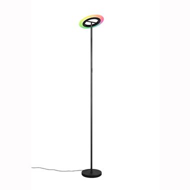Lampadaire LED, noir, télécommande, RGBW, H 175 cm