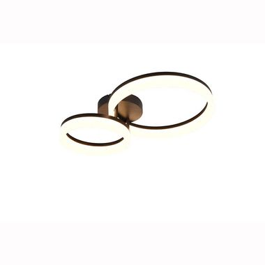 LED plafondlamp, zwart, modern, B 51 cm