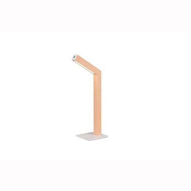 Lampe de table LED, MDF, couleur bois, variateur tactile, H 37,5 cm