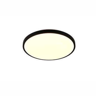 Plafoniera LED, nera, telecomando, dimmerabile, D 49cm