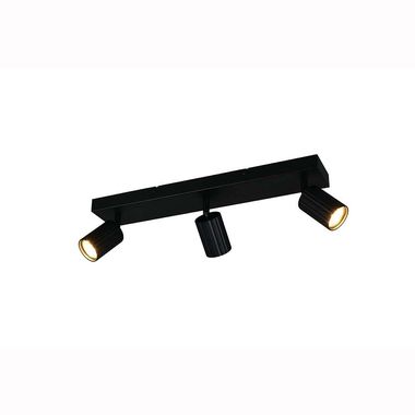 Deckenleuchte, Metall, schwarz, 3-flammig, schwenkbar, L50cm
