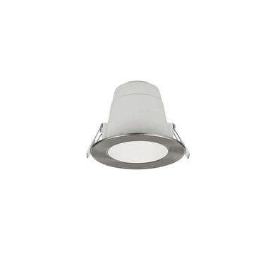 LED recessed light, metal, matt nickel, color changer, D 11cm