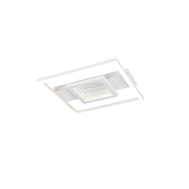 LED plafondlamp, metaal, wit, mat, neutraal wit, L 35 cm