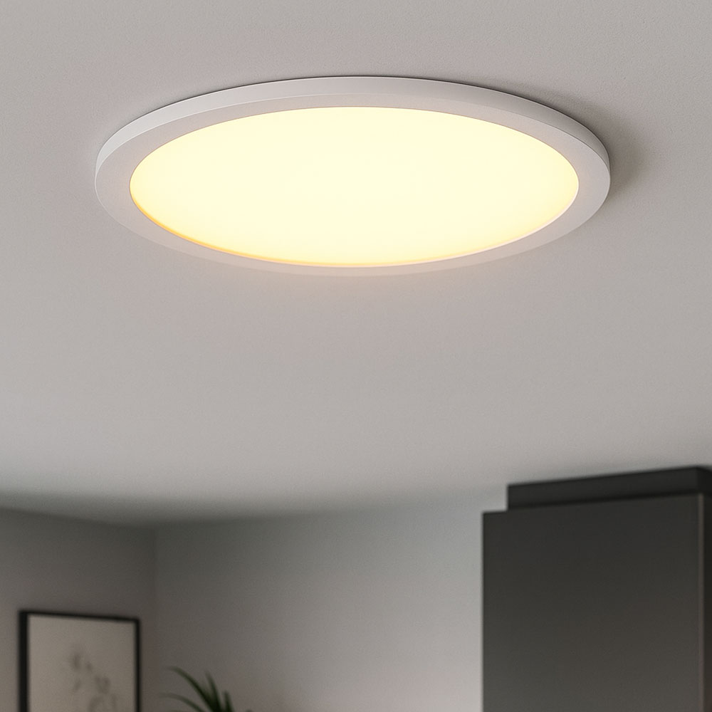 Calex Slimme Plafondlamp 40cm - RGB en Warm Wit - Zwart