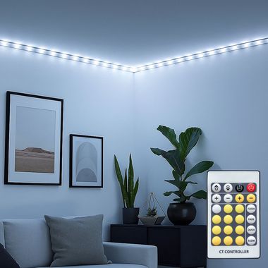 LED Strip, Fernbedienung, dimmbar, Lichtfarbe verstellbar, L 300 cm