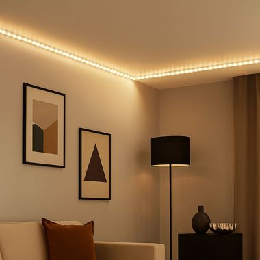 LED Strip, weiß, dimmbar, warmweiß, L 500 cm