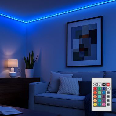 Taśma LED RGB, zdalne sterowanie, możliwość ściemniania, L 750 cm