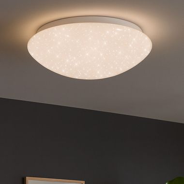 Lampa sufitowa LED, efekt gwiazdy, CCT, ściemnialna, IP44, D 38,5 cm