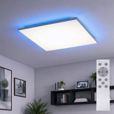 RGB LED plafondlamp, afstandsbediening, dimbaar, L 45 cm