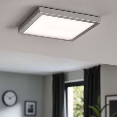 LED Deckenleuchte, Aufbaulampe, chrom, L 30 cm