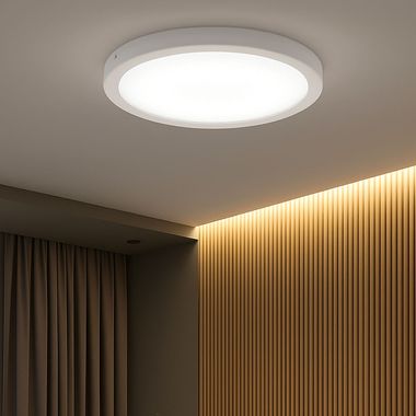 LED plafondlamp, opbouwlamp, wit, D 30 cm