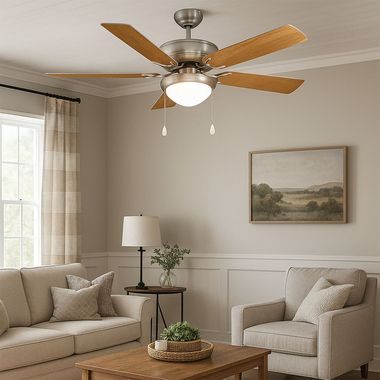 Deckenventilator, Zugschalter, Vor-Rücklauf, D 132 cm