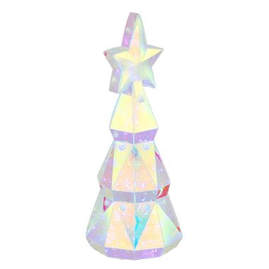 Lampa stołowa LED, akrylowa, przezroczysta, gra kolorów, wys. 23,5 cm