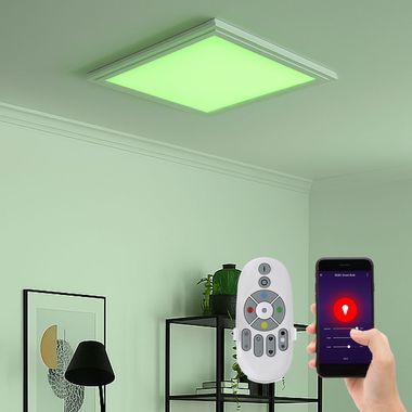 Pannello LED a soffitto, 2000 lumen, telecomando, app, L 30 cm