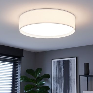 Ceiling lamp, textile, 1 flame, D 38 cm