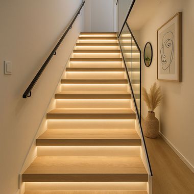 4x striscia LED, connessione USB, 2x striscia luminosa, nero