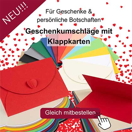 Kauftipp Geschenkumschläge mit Herz